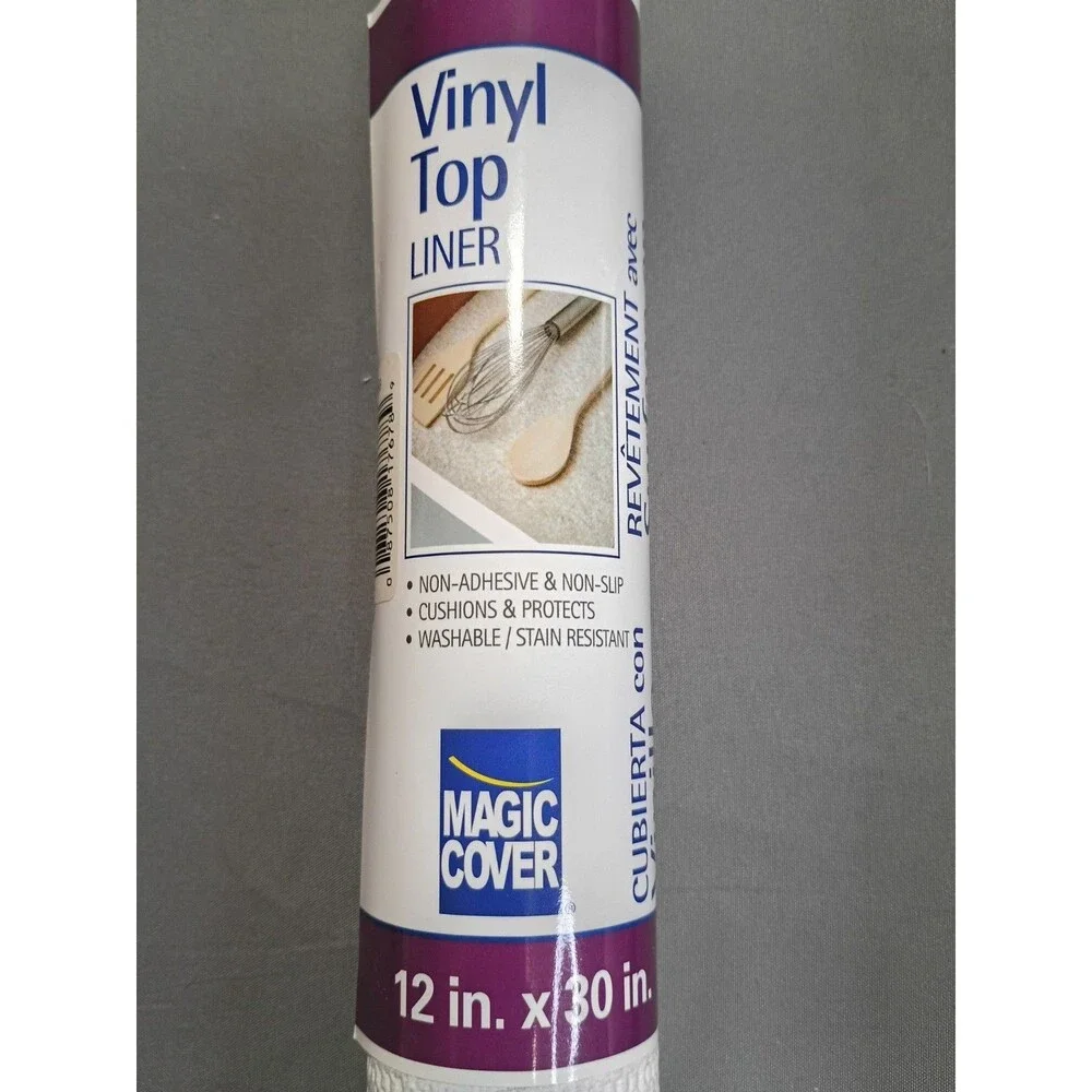 Vinyl Shelf Drawer Liner Non-Adhesive Magic Cover 12 x 30 Coastal Oak Lot X2